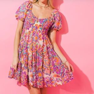 Flying Tomato Start of Something New Ladies Smocked Dress Size Medium